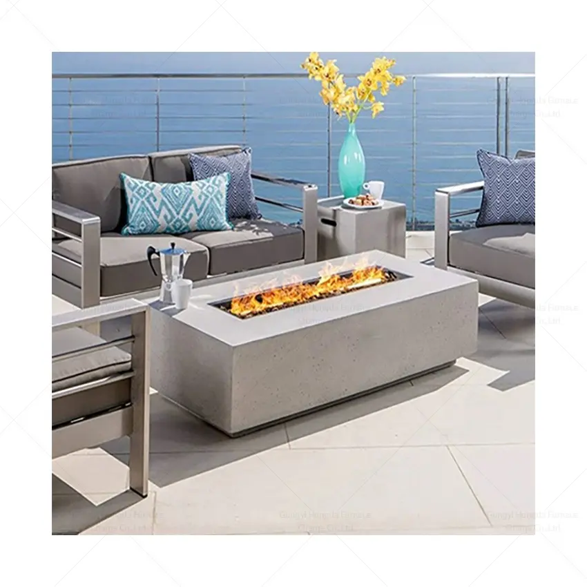 portable tabletop fire pit rectangle stainless steel ethanol large garden outdoor gas fire pit table for patio