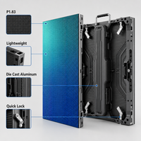 Écran LED de location intérieur P1.83 léger en aluminium moulé sous pression à verrouillage rapide, affichage LED 4K pour lancement de produits et salons automobiles