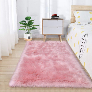Australia Sheepskin-Like Machine Washable Microfiber Area Rug Plush Pile <strong>Chair</strong> <strong>Cover</strong> for Bedroom and Living Room - Product Image 4