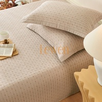 Ensemble de literie personnalisable léger, antibactérien, ignifuge, en microfibre de polyester matelassé, 3 pièces, pour chambre à coucher, toutes saisons