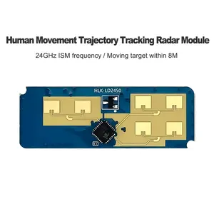 HLK-LD2450 24G MM Wave Human Body Motion Tracking Trajectory Radar Dual Antenna Sensor Module Integrate Sensing Distance 8M