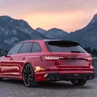Kit carrosserie de style ABT pour Audi RS4 de haute qualité en fibre de carbone, comprenant un spoiler avant, un diffuseur arrière et une aile supérieure - Ajustement parfait