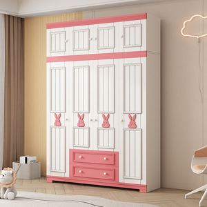 Armadio Piccolo Regolabile in Legno Massello con Design Moderno a Cartoni Animati, Unisex, con Ante in MDF, <span class=keywords><strong>per</strong></span> Camera da Letto e Soggiorno, <span class=keywords><strong>Arredamento</strong></span> <span class=keywords><strong>per</strong></span> la <span class=keywords><strong>Casa</strong></span> - Product Image 3