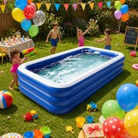 Piscine gonflable personnalisée avec logo pour enfants, idéale pour les fêtes estivales en extérieur, jeu aquatique promotionnel, ensemble cadeau jouet