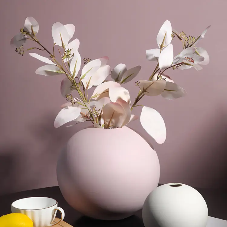 Modern vazo ev dekor avrupa tarzı basit dekorasyon zarif masa yuvarlak seramik vazo