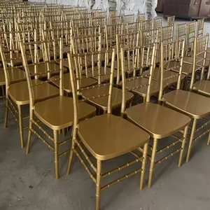 Wholesale Rental Used Wedding Party Plastic Resin Gold Chavari Hotel Banquet <b>Dining</b> <b>Chairs</b> - Product Image 5