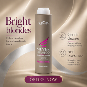 Shampoo <span class=keywords><strong>violet</strong></span> anti-jaunissement de qualité supérieure pour cheveux blonds et gris, à usage professionnel en salon, par Maxcare Wholesale. - Product Image 2