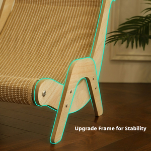 Sisal Kat Krabpaal Huisdier <span class=keywords><strong>Lounge</strong></span> Stoel Bank 2-In-1 Ademende En Duurzame Sisal Mat Stoel - Product Image 3