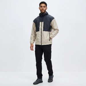Men's Lightweight Windbreaker Jacket with Stand Collar-Breathable Waterproof Vintage Style for Outdoor Activities Casual Wear - Product Image 1