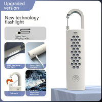 Lampe torche LED rechargeable portable avec mousqueton, mini lampe de camping pour la randonnée, les situations d'urgence et les voyages