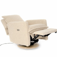 NOVA-Ensemble canapé inclinable électrique en laine d'agneau, fauteuil à bascule avec USB