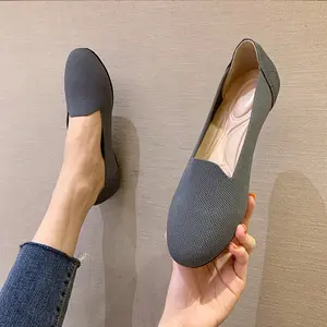 Popular Hot Selling Ladies Casual Office Flat Shoes 35-44 Large Size Single Shoes Comfortable Ballerina Shoes