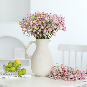 <b>Artificial</b> Baby's Breath <b>Flowers</b> Soft Plastic Blue White Pink Wedding Home Decor Outdoor Photography Props - Product Image 2