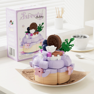 Micro Khối Xây Dựng Đồ Chơi Cho Trẻ Em Mini Tráng Miệng Bảng Trang Trí Robot Theo Chủ Đề Cupcakes Sinh Nhật Đảng Mô Hình Nhà Bếp Hộp Quà Tặng - Product Image 5