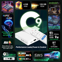 Android TV Box Amlogic S905x5m, 4GB de RAM, 128GB, Decodificación 8K, Wifi de Doble Banda, Control Remoto por Voz, Alto Rendimiento