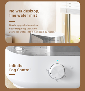 Oem 4L 6L mát Mist Top điền dễ dàng làm sạch kép vòi phun siêu âm hương thơm dầu khuếch tán không khí nhà tạo độ ẩm cho phòng lớn phòng ngủ - Product Image 3