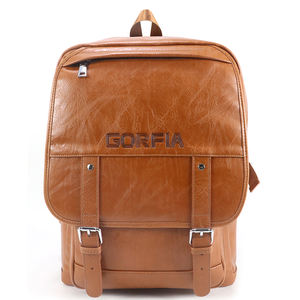 Leather Laptop <b>Backpack</b> for Men Women Business Travel <b>Backpack</b> Large Capacity Multi Pocket OEM Factory - Product Image 2
