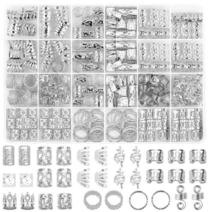 Juego de joyas Gold Loc de 290 piezas <span class=keywords><strong>para</strong></span> el cabello, anillos de pelo de Metal y conectores de <span class=keywords><strong>trenzas</strong></span> <span class=keywords><strong>para</strong></span> rastas, accesorios trenzados - Product Image 2