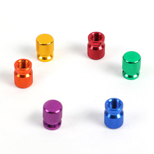 Aluminum Alloy 12mm Valve Caps Textured Universal For Cars And Motorcycles Tubeless Type Red Blue Silver Black Gold Green - Product Image 2