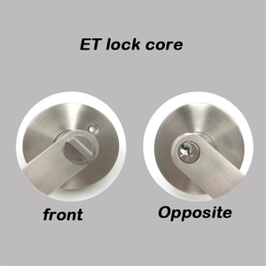 Poignée de porte avec serrure cylindrique pour portes de chambre et de salle de bain, en alliage d'aluminium, 2 clés - Product Image 6