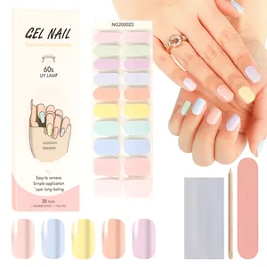 Gel Uv Nail Wraps Hot Sell On Uv Gel Korea Nail Sticker Gel Nail Art Decoration