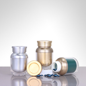 Botella redonda de doble revestimiento interior de 120ml, Material PS para dibujar dulces, tabletas, esporas, Cordyceps, pastillas en polvo para el cuidado de la salud - Product Image 1