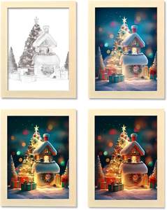 โคมไฟกรอบไฟ LED สำหรับวาดภาพ4D ไฟกลางคืนธีมคริสต์มาสสำหรับตกแต่งบ้านงานปาร์ตี้วันหยุด<span class=keywords><strong>ของขวัญ</strong></span>สุดสร้างสรรค์สำหรับเพื่อน - Product Image 4