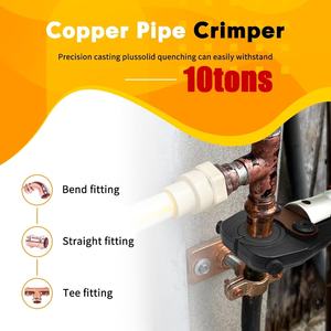 Гидравлический пресс GLAM CW-1930 для обжима медных труб, 1/2, 3/4, 1 дюйм, с насадками для нержавеющей стали и фитингами PEX, усилие 10 тонн - Product Image 5