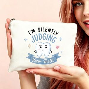 Sac cosmétique amusant avec motif de dents pour maman, filles, amies, cadeaux idéaux pour les voyages, anniversaires, sac cadeau pour femmes - Product Image 4