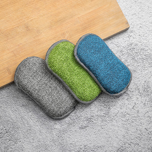 Microfiber Scrubber Sponges Used for non-stick cookware Heavy duty Dishes Washing Scrubber Easily wipes off oil stains - Product Image 5
