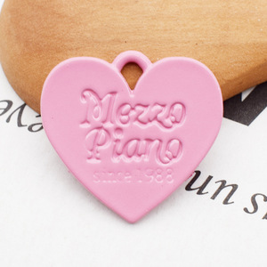 Charmes en émail sculptés en forme de cœur avec goutte d'huile, pendentifs en alliage de zinc rose et bleu, accessoires de bijoux, <span class=keywords><strong>Mezzo</strong></span> <span class=keywords><strong>Piano</strong></span>, 10 pièces, 21x22mm - Product Image 5