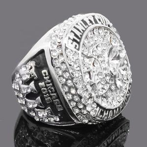 Bague de championnat des Blackhawks de <span class=keywords><strong>Chicago</strong></span> 2015, haute qualité, style classique, plaqué argent, cristal et strass, matériau principal - Product Image 4