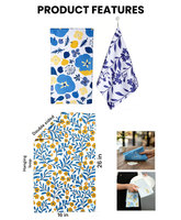 Serviette de cuisine en microfibre gaufrée, douce, à séchage rapide, super absorbante, antimicrobienne, écologique, personnalisable pour le nettoyage (vente en gros)
