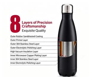 Custom high-quality 500ml vacuum stainless steel water bottle <b>flask</b> - Product Image 2