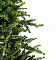 Großhandel 7,5ft Voll-PE Künstlicher Weihnachtsbaum 500-1000 Mehrfarbige Warme LED-Lichter Flammhemmend Umweltfreundlich für Innenbereich