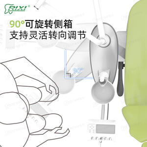 เก้าอี้ทำฟันรุ่ยซี ชุดเต็ม พร้อมอ่างบ้วนน้ำลายไฟฟ้าในตัว สีเขียวอ่อน สำหรับเด็กและผู้ใหญ่ - Product Image 5