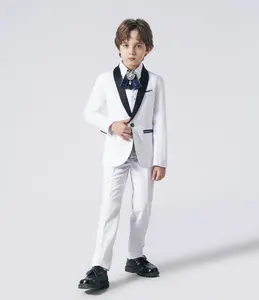 ชุดสูทสำหรับเด็กผู้ชายชุดทักซิโด้ชุดสูทคลาสสิกแบบสั่งตัด