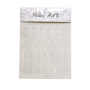 Autocollants et breloques pour ongles TSZS transparents, motifs de Noël (Père Noël, clochettes, étoiles, guirlandes, rennes) style INS - Product Image 2