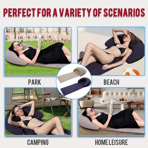 Colchoneta Inflable Portátil para Playa con Almohada, para Tomar el Sol al Aire Libre, Dormir, Acampar, Vacaciones en la Playa y Viajes - Product Image 5