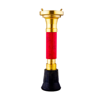 Boquilla de Alta Resistencia para Combatir Incendios, Conexión de Manguera STORZ de 2'', con Chorro Ajustable, Cobre y Aluminio, Presión de Trabajo de 6-12 Bares