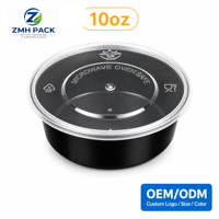 Boîte à bento Zmh écologique sans BPA en PP, anti-fuite, personnalisée avec impression UV, 10/16/20 oz, pour l'emballage de repas à emporter