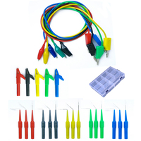 Kit de sonde en acier inoxydable, connecteur banane 4mm, pour pince d'alligator, 90 à 135 degrés, en acier inoxydable