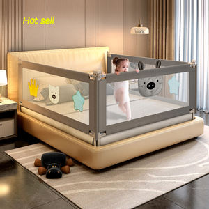 Fall Folding Baby Sicherheit <span class=keywords><strong>Queen</strong></span> Bett rahmen Eisen Schienen Schutz Schutz Zaun Atmungsaktiv Baby Proof Krippe Bett Geländer Kinder New Baby - Product Image 5