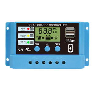 Contrôleur de charge solaire 10A 20A 30A PWM 12V 24V avec affichage pour système de batterie de panneau solaire - Product Image 2