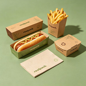 Scatola per Hot Dog Personalizzata con Logo, Basso MOQ, Dimensioni Personalizzabili, Confezione in Carta per Snack e Fast Food di Grado Alimentare - Product Image 1