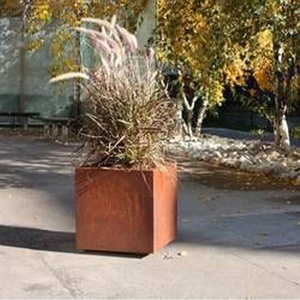 Vasi per Piante da Interno ed Esterno in Acciaio Corten Antiruggine Fioriera da <span class=keywords><strong>Balcone</strong></span> per Gazebo Vaso Ornamentale - Product Image 4