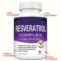Complexe de Resvératrol 1800mg pour une vitalité quotidienne et une jeunesse durable, avec collagène et vitamine C pour soutenir la santé de la peau