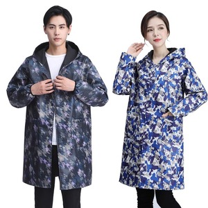 ผ้ากันเปื้อนทำงานบุขนแกะสำหรับผู้ชาย แขนยาว ป้องกันฝุ่น เสื้อคลุมกันเปื้อนสำหรับใส่กลางแจ้ง สไตล์ลำลอง - Product Image 4