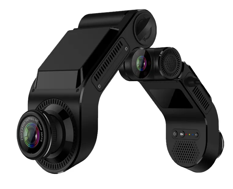 กล้องหน้ารถยนต์มีวงแหวน AHD 1080P กล้องติดหน้าบันทึกวิดีโอการขับขี่กล้องคู่ G-Sensor กล้องติดรถยนต์ระบบ WIFI 4G DVR