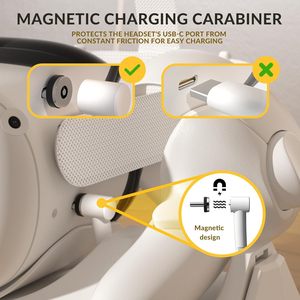 Accesorios <span class=keywords><strong>para</strong></span> Realidad Virtual, 2 Soportes de Carga, Cargador Rápido, Absorción Magnética, Compatible con <span class=keywords><strong>PC</strong></span>, Base Duradera, Caja <span class=keywords><strong>para</strong></span> <span class=keywords><strong>Casco</strong></span> de Realidad Virtual, Modelo Q6 CE - Product Image 3